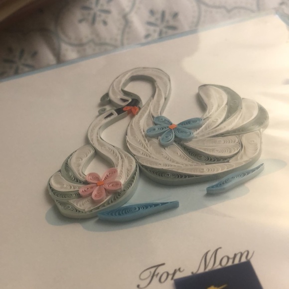 Swans quilling style Papyrus mother’s day card - Picture 3 of 3